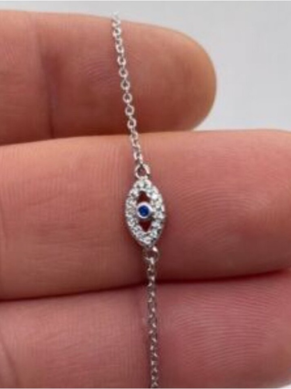 Sterling Silver Blue Evil Eye Bracelet - Women's Jewelry
